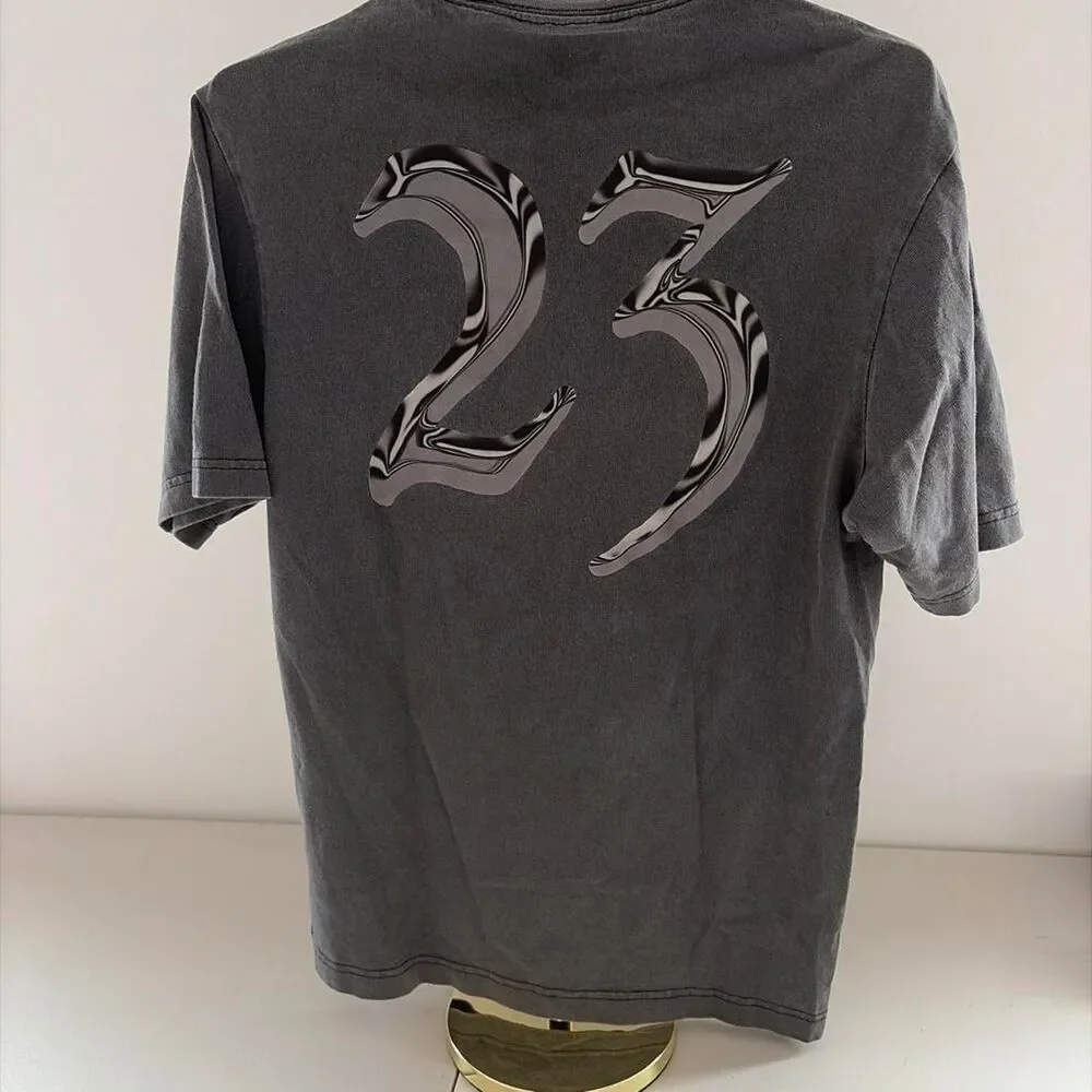 Jordan Men's Grey and Black T-shirt